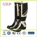 Lady's rubberboots Fancy flowers long rubber boots with free sample